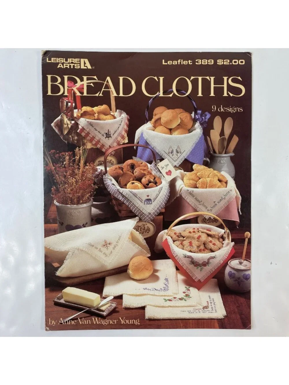 Bread Cloths Cross-Stitch Pattern Instruction Leaflet By Anne Van Wagner Young